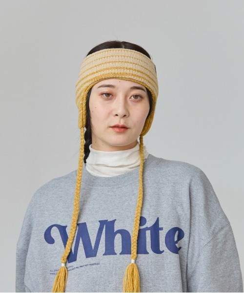 OVERRIDE（オーバーライド）の「OVERRIDE  KNIT GRADATION FLAPBAND SGP / オーバーライド（ヘアバンド・レディース・ブラック/イエロー/ブルー・57~59cm）」の10枚目の写真