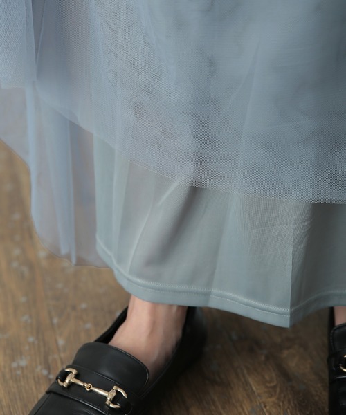 HUG.U（ハグユー）の「ドラマチックチュールスカート（スカート・レディース・ブラック/カーキ/ブルーグレー・FREE）」の19枚目の写真