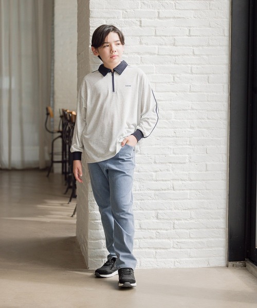 セール】ヘビロッTEEハーフZIP長袖/115741（Tシャツ/カットソー