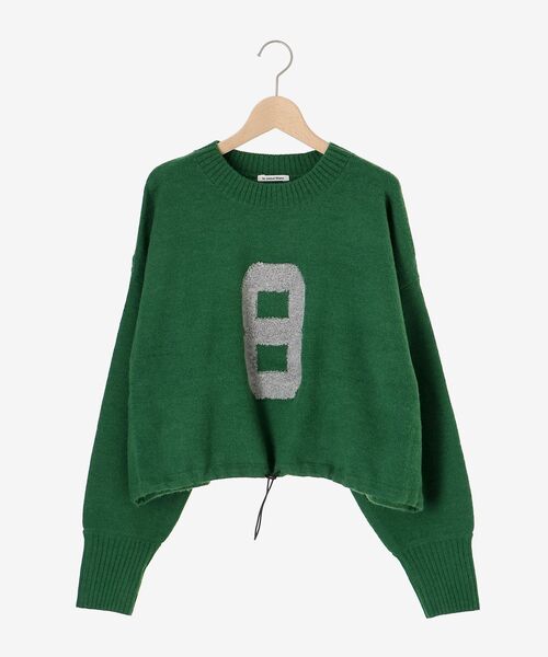 le.coeur blanc（ルクールブラン）の「《WEB限定アイテム》ジャガードナンバーロゴニット（ニット/セーター・レディース・オフホワイト/グレー/グリーン/ネイビー・38）」の12枚目の写真