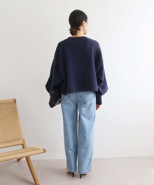 le.coeur blanc（ルクールブラン）の「《WEB限定アイテム》ジャガードナンバーロゴニット（ニット/セーター・レディース・オフホワイト/グレー/グリーン/ネイビー・38）」の18枚目の写真