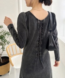 one after another NICE CLAUP | 【Premium order】レースアップロングワンピース(ワンピース)