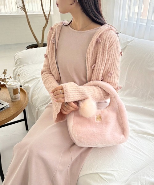 one after another NICE CLAUP（ワンアフターアナザーナイスクラップ）の「レースアップロングワンピース（ワンピース・レディース・オフホワイト/チャコールグレー/ピンク・FREE）」の18枚目の写真