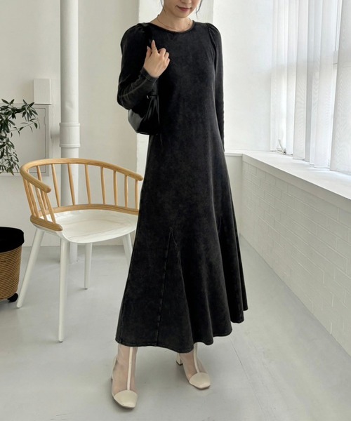 one after another NICE CLAUP（ワンアフターアナザーナイスクラップ）の「レースアップロングワンピース（ワンピース・レディース・オフホワイト/チャコールグレー/ピンク・FREE）」の19枚目の写真