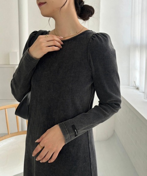 one after another NICE CLAUP（ワンアフターアナザーナイスクラップ）の「レースアップロングワンピース（ワンピース・レディース・オフホワイト/チャコールグレー/ピンク・FREE）」の21枚目の写真