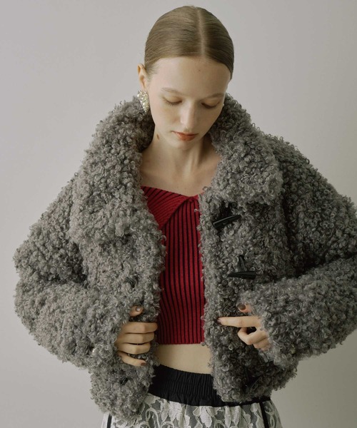 セール】ボアショートコート（その他アウター）｜VIOLETTA