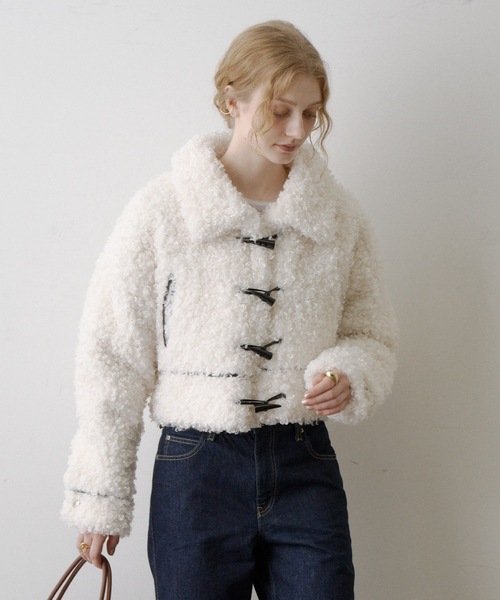 セール】ボアショートコート（その他アウター）｜VIOLETTA