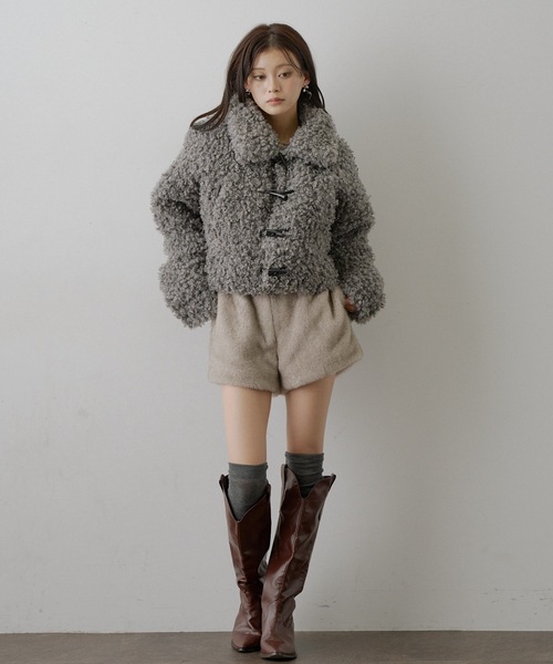 ボアショートコート（その他アウター）｜VIOLETTA（ヴィオレッタ）の