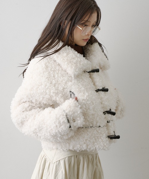 VIOLETTA ボアショートコート ホワイト Mサイズ ボアショートコート（その他アウター）｜VIOLETTA（ヴィオレッタ）の