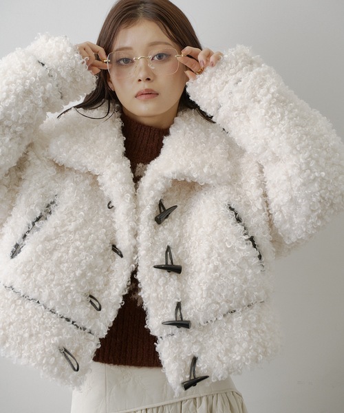 VIOLETTA アウター ボアショートコート レディース　Mサイズ VIOLETTA（ヴィオレッタ） コート アウター ボアショートコート