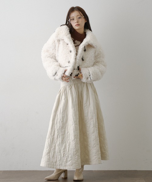 ボアショートコート　VIOLETTA ボアショートコート（その他アウター）｜VIOLETTA（ヴィオレッタ）の