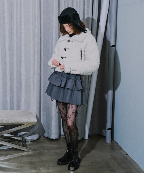 セール】ボアショートコート（その他アウター）｜VIOLETTA