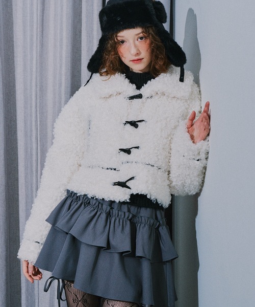 セール】ボアショートコート（その他アウター）｜VIOLETTA