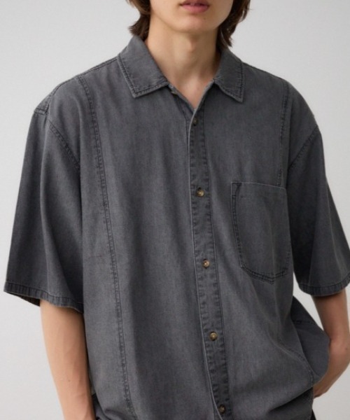 ライトオンスデニムオーバーシャツ（シャツ/ブラウス）｜AZUL BY MOUSSY（アズールバイマウジー） 6,490円