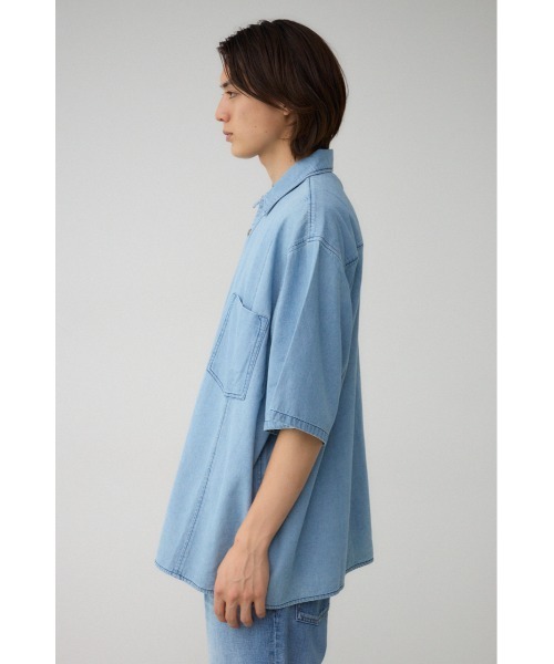 AZUL by moussy（アズールバイマウジー）の「ライトオンスデニムオーバーシャツ（シャツ/ブラウス・メンズ・ライトブラック/ライトブルー・FREE）」の18枚目の写真