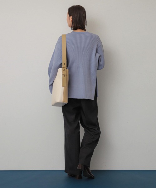 SENSE OF PLACE by URBAN RESEARCH（センスオブプレイスバイアーバンリサーチ）の「アウトポケットスクエアショルダーバッグ（ショルダーバッグ・レディース・ブラック/アイボリー/ブラウン・ONE）」の22枚目の写真