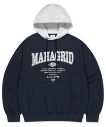 『mahagrid/マハグリッド』 BASIC COLOR BLOCK HOODIE/ベーシックカラー ブロック プルオーバーパーカー