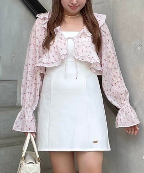 one after another NICE CLAUP(ワンアフターアナザーナイスクラップ)の「【スタッフ企画】ボレロsetミニワンピース(ワンピース・レディース・オフホワイト/サックスブルー/ピンク系その他・FREE)」の3枚目の写真