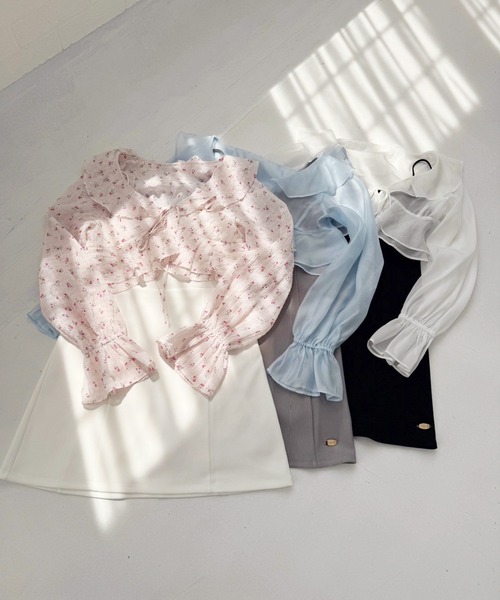 one after another NICE CLAUP(ワンアフターアナザーナイスクラップ)の「【スタッフ企画】ボレロsetミニワンピース(ワンピース・レディース・オフホワイト/サックスブルー/ピンク系その他・FREE)」の15枚目の写真