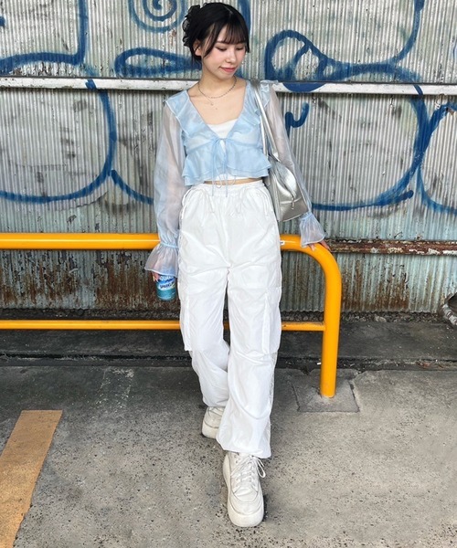 one after another NICE CLAUP(ワンアフターアナザーナイスクラップ)の「【スタッフ企画】ボレロsetミニワンピース(ワンピース・レディース・オフホワイト/サックスブルー/ピンク系その他・FREE)」の21枚目の写真