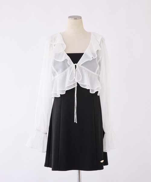 one after another NICE CLAUP(ワンアフターアナザーナイスクラップ)の「【スタッフ企画】ボレロsetミニワンピース(ワンピース・レディース・オフホワイト/サックスブルー/ピンク系その他・FREE)」の14枚目の写真