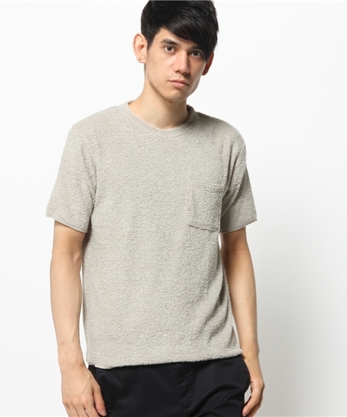 OUTLET(アウトレット)の「【CIAOPANIC TYPY】パイルブークレポケットTee(Tシャツ/カットソー・メンズ・キャメル/チャコールグレー/グレー・LARGE/MEDIUM/SMALL)」の1枚目の写真