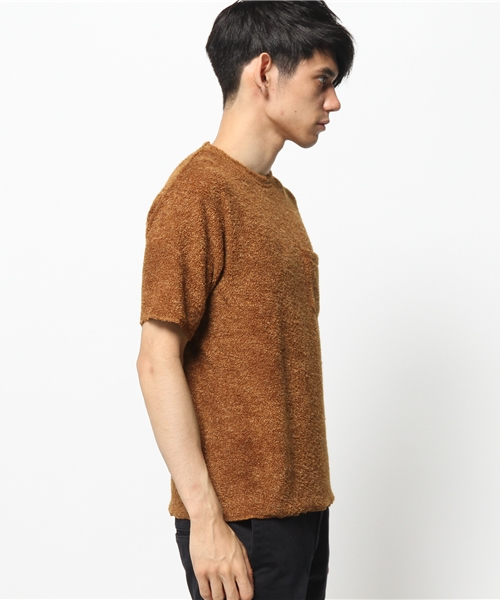 OUTLET(アウトレット)の「【CIAOPANIC TYPY】パイルブークレポケットTee(Tシャツ/カットソー・メンズ・キャメル/チャコールグレー/グレー・LARGE/MEDIUM/SMALL)」の4枚目の写真