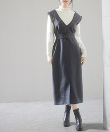 ワンピース/ドレス ジャンパースカート スカート ベルト」に該当する  