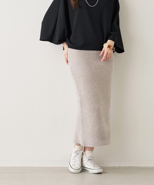 MICA&DEAL（マイカ＆ディール）の「シャギーラメタイトスカート（スカート・レディース・ベージュ/シルバー/チャコールグレー・FREE）」の17枚目の写真