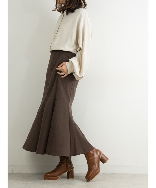 Fabby fabby（ファビィーファビィー）の「ストレッチボリュームショートブーツ（ブーツ・レディース・ブラック/キャメル/オフホワイト・MEDIUM/LARGE/SMALL）」の22枚目の写真