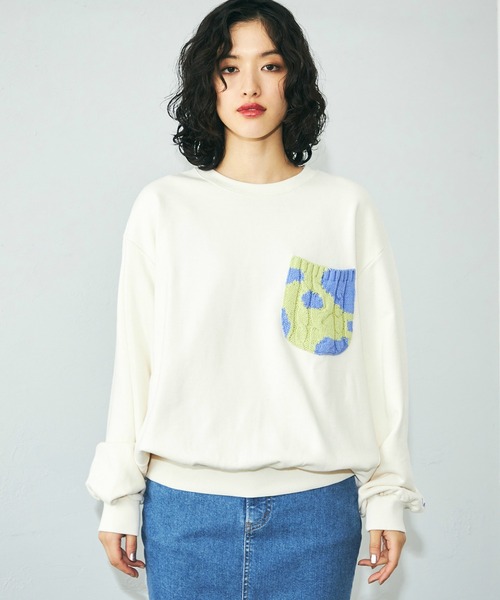 Lee(リー)の「ニットポケットスウェット(スウェット・レディース・パープル/ブラウン/グレー・MEDIUM)」の10枚目の写真