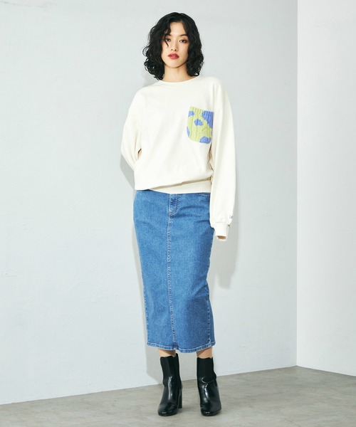 Lee(リー)の「ニットポケットスウェット(スウェット・レディース・パープル/ブラウン/グレー・MEDIUM)」の18枚目の写真