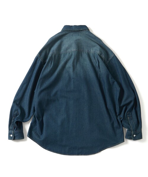 デニム シャツ ブラウス ルーズフィット オーバーサイズ r7-24 Lee ブラウス シャツ 「別注」Lee / ルーズフィット デニム