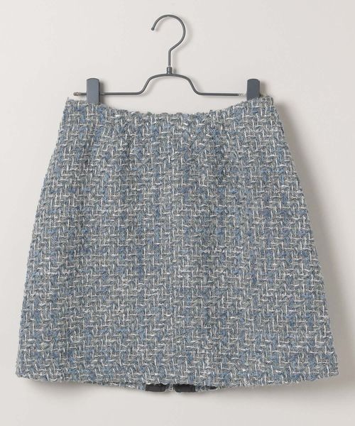 JEANASIS(ジーナシス)の「【SET UP対応】ツイードZIPミニスカート/210702(スカート・レディース・ブルー系その他/ブラウン系その他・FREE)」の3枚目の写真