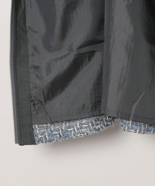 JEANASIS(ジーナシス)の「【SET UP対応】ツイードZIPミニスカート/210702(スカート・レディース・ブルー系その他/ブラウン系その他・FREE)」の7枚目の写真