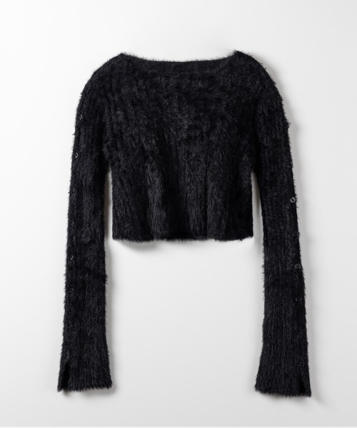 ニット セーター SHAGGY CUTOUT TOPS シャギー カットアウト トップス レディース SLY ニット セーター SHAGGY CUTOUT TOPS シャギー カットアウト