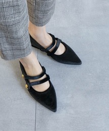 Fabby fabby | ベロアゴールドボタンパンプス(パンプス)