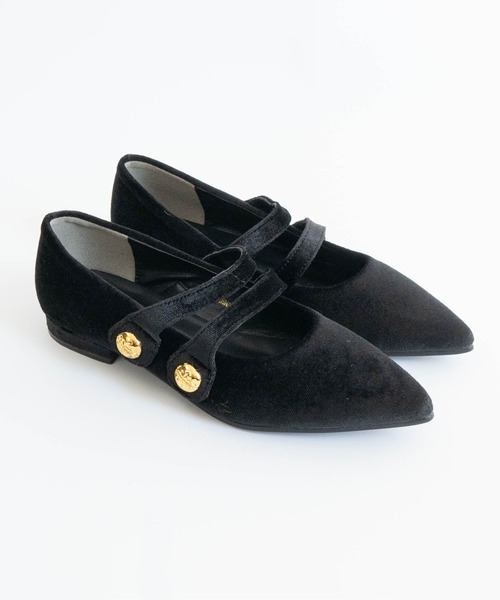 Fabby fabby(ファビィーファビィー)の「ベロアゴールドボタンパンプス(パンプス・レディース・ベージュ/ブラック・LARGE/MEDIUM/SMALL)」の17枚目の写真