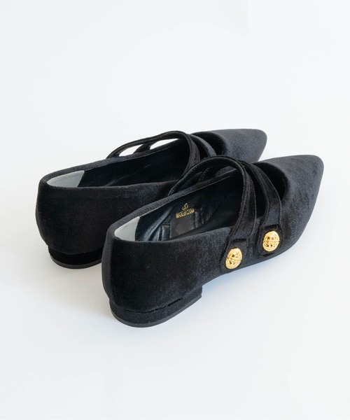 Fabby fabby(ファビィーファビィー)の「ベロアゴールドボタンパンプス(パンプス・レディース・ベージュ/ブラック・LARGE/MEDIUM/SMALL)」の18枚目の写真