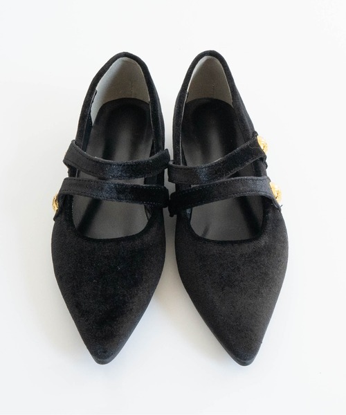 Fabby fabby(ファビィーファビィー)の「ベロアゴールドボタンパンプス(パンプス・レディース・ベージュ/ブラック・LARGE/MEDIUM/SMALL)」の20枚目の写真