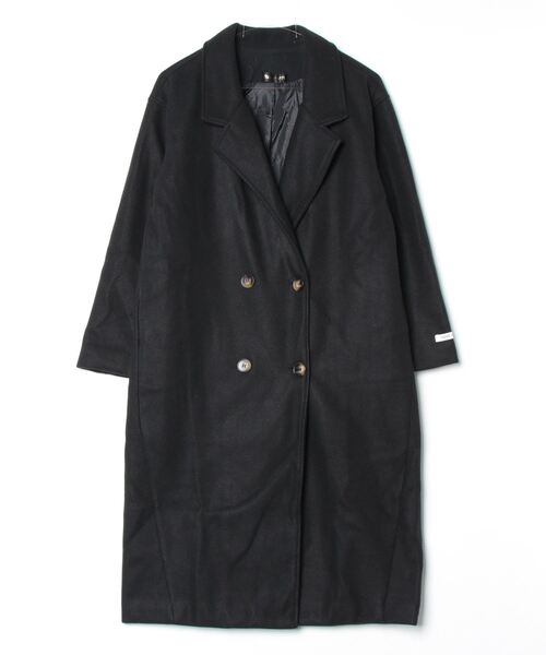 FREE STYLISTS（フリー スタイリスト）の「ピークドラペルロングコート（チェスターコート・レディース・アイボリー/ブラック・S/M/L/XL）」の15枚目の写真