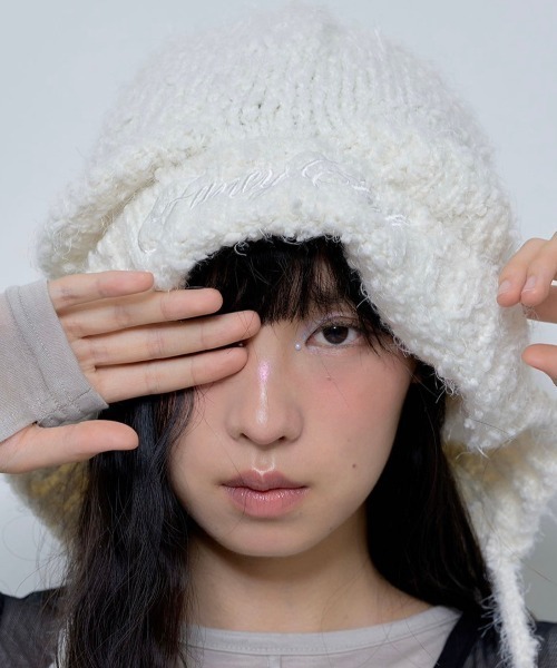 NASTY FANCY CLUB★韓国★人気★BUNNY TROOPER BEANIE (IVORY) FANCY CLUB（ファンシークラブ）の「韓国ブランド NASTY FANCY