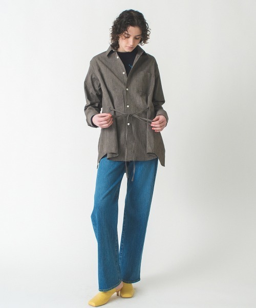 soduk（スドーク）の「【soduk】back open dress shirt（シャツ/ブラウス・レディース・グリーン/グレー・ONE SIZE）」の7枚目の写真