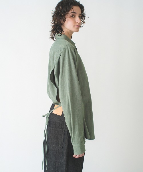 soduk（スドーク）の「【soduk】back open dress shirt（シャツ/ブラウス・レディース・グリーン/グレー・ONE SIZE）」の12枚目の写真