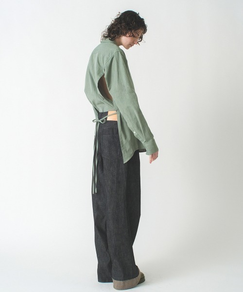 soduk（スドーク）の「【soduk】back open dress shirt（シャツ/ブラウス・レディース・グリーン/グレー・ONE SIZE）」の15枚目の写真