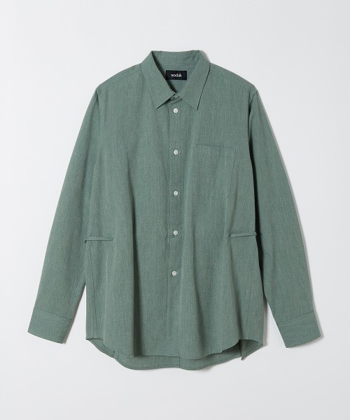 soduk（スドーク）の「【soduk】back open dress shirt（シャツ/ブラウス・レディース・グリーン/グレー・ONE SIZE）」の18枚目の写真