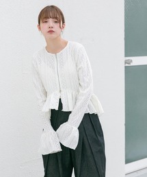 KBF | ペプラムレーストップス(Tシャツ/カットソー)