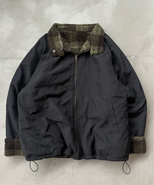 kutir（クティール）の「【2サイズ展開】リバーシブルナイロンボアブルゾン（ブルゾン・レディース・ライトグレー/アイボリー/ブラック/ブラック系その他/ライトベージュ/カーキ/ブラック系・MEDIUM/LARGE）」の9枚目の写真