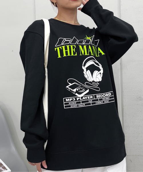 spiritoso(スピリトーゾ)の「【spiritoso】CLUB THE MANIAヘッドフォンプリント裏毛トレーナー(CP)(スウェット・レディース・ホワイト/杢グレー/ブラック・FREE)」の14枚目の写真