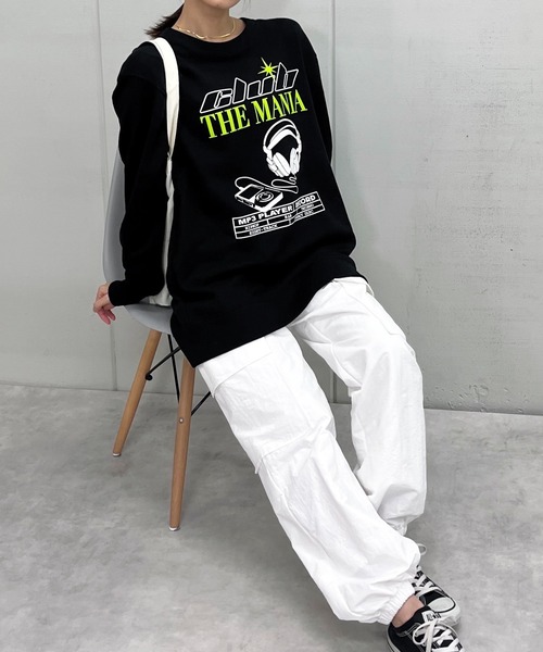spiritoso(スピリトーゾ)の「【spiritoso】CLUB THE MANIAヘッドフォンプリント裏毛トレーナー(CP)(スウェット・レディース・ホワイト/杢グレー/ブラック・FREE)」の22枚目の写真